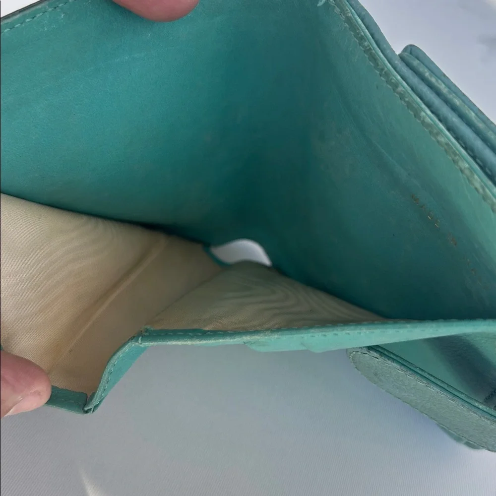 CHANEL Aqua Leather Compact Wallet 3